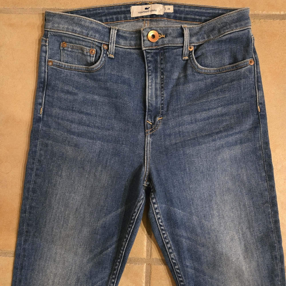 Vineyard Vines Jamie High Rise Skinny Jeans Size 29 $178 MSRP - Picture 2 of 12